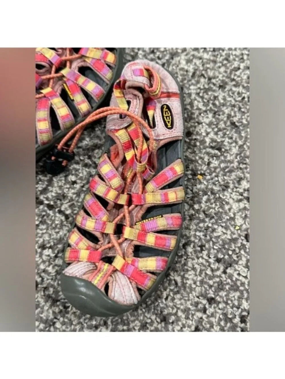 Keen Kids Waterproof Multi-Color Sandals Size 1 Rainbow Hiking Water Outdoor